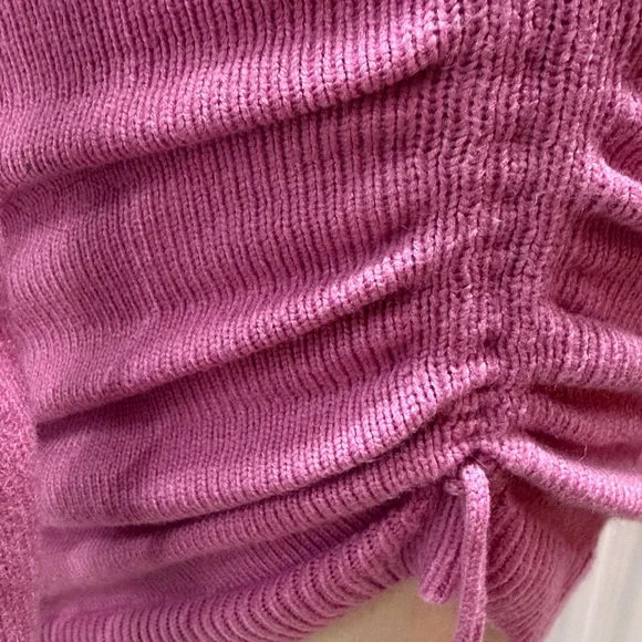 Off Shoulder Pink Knit Dress - Picture 2 of 6